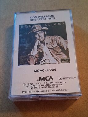 Don Williams - Greatest Hits Cassette (MCA) White Cover